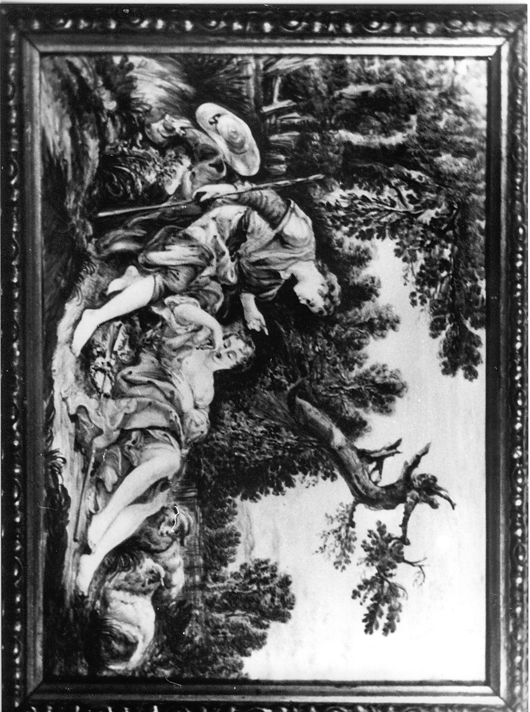 scena campestre con figure (targa) di Gentili Carmine (attribuito), Gentili Giacomo (attribuito) (prima metà sec. XVIII)