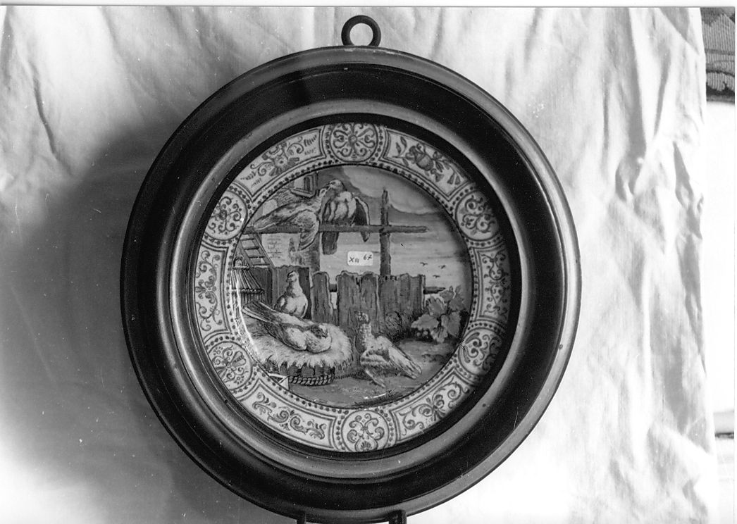 paesaggio con uccelli (piattino) - manifattura Italia centrale (fine sec. XVIII)