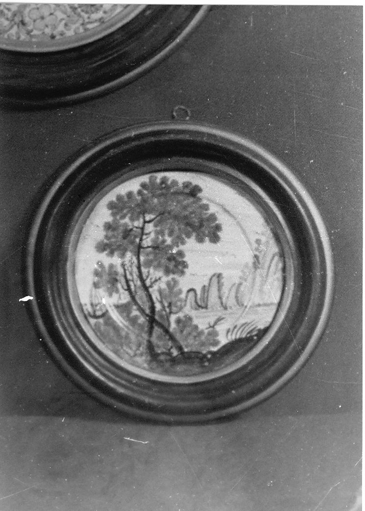 paesaggio con alberi (piatto) - manifattura Italia centrale (seconda metà sec. XVIII)