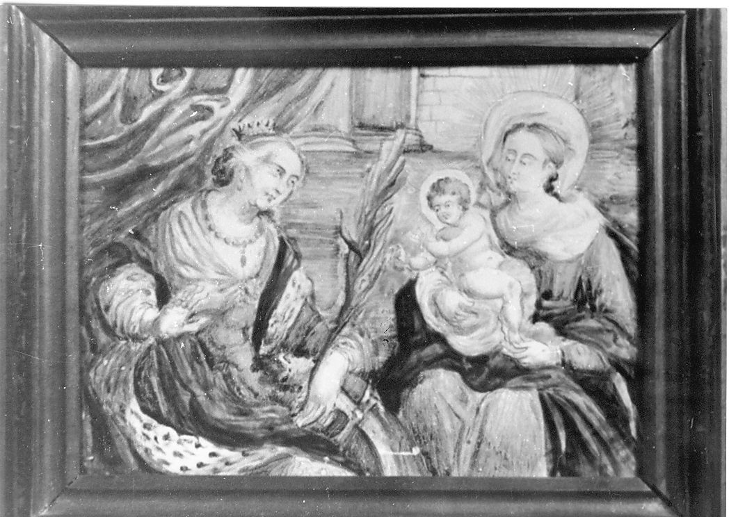 matrimonio mistico di Santa Caterina d'Alessandria (targa) di Gentili Giacomo il Giovane (attribuito) (sec. XVIII)