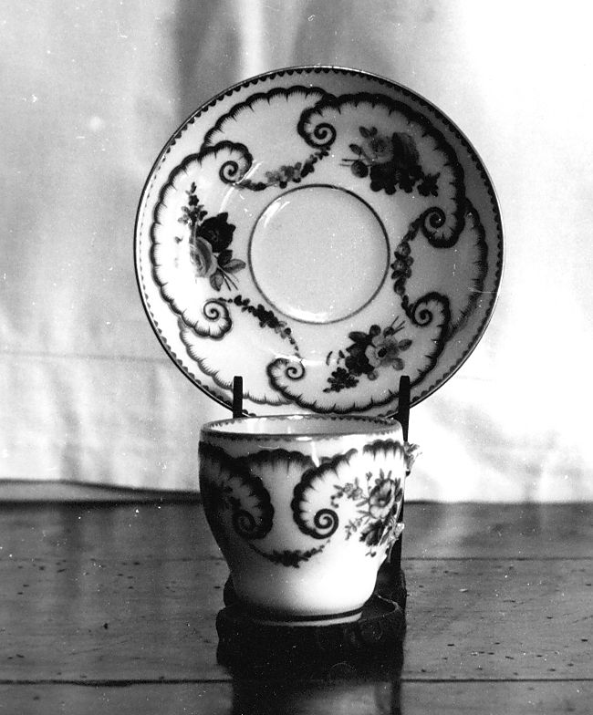 motivi decorativi floreali (tazzina da caffe', elemento d'insieme) - manifattura di Sèvres (fine sec. XIX)