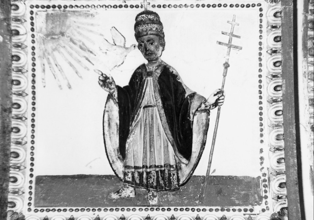 San Gregorio ispirato dallo Spirito Santo (rilievo) di Perada D (attribuito) (sec. XVII)