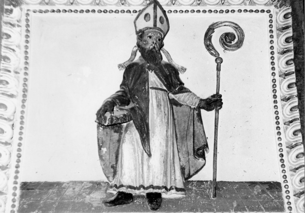 Sant'Agostino (rilievo) di Perada D (attribuito) (sec. XVII)