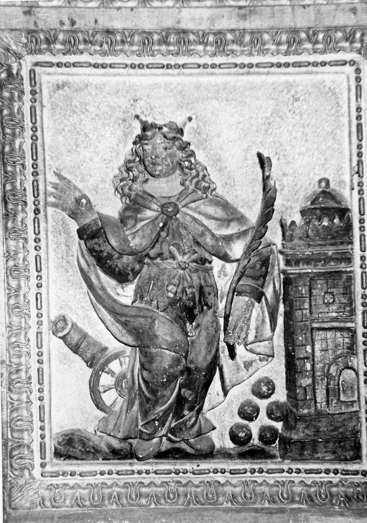 Santa Barbara (rilievo) di Perada D (attribuito) (sec. XVII)