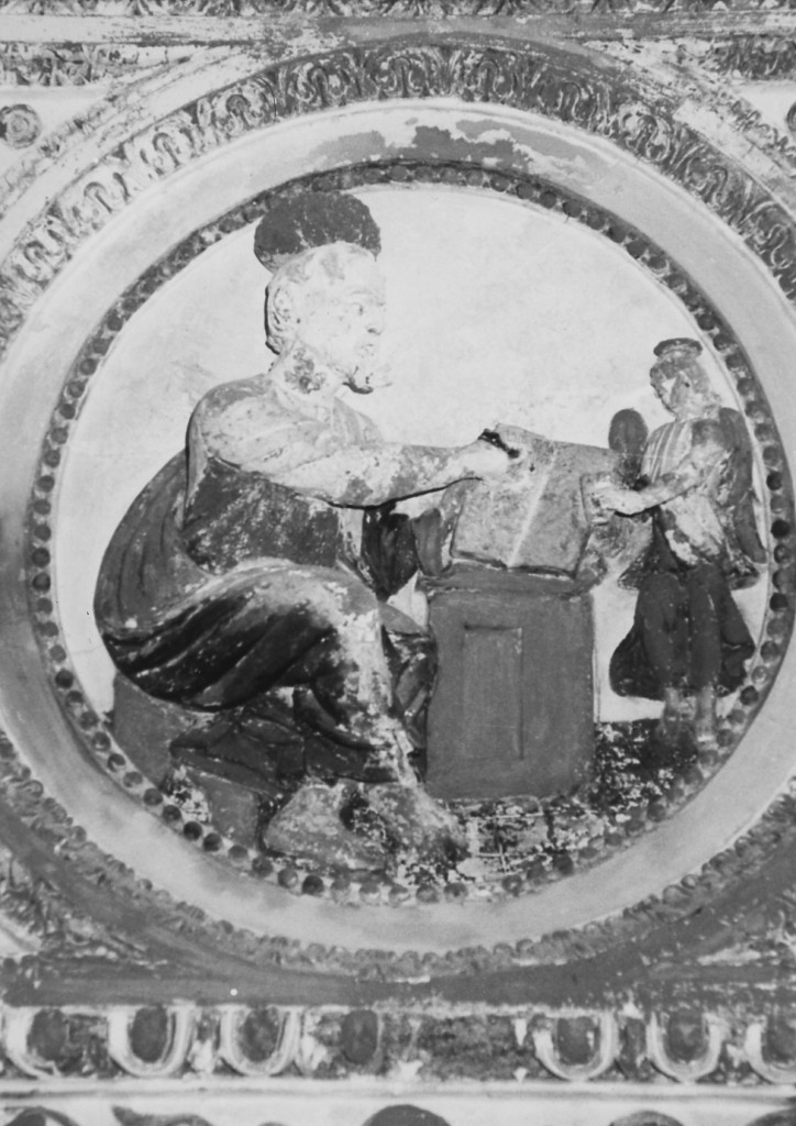 San Matteo e l'angelo (rilievo) di Perada D (attribuito) (sec. XVII)