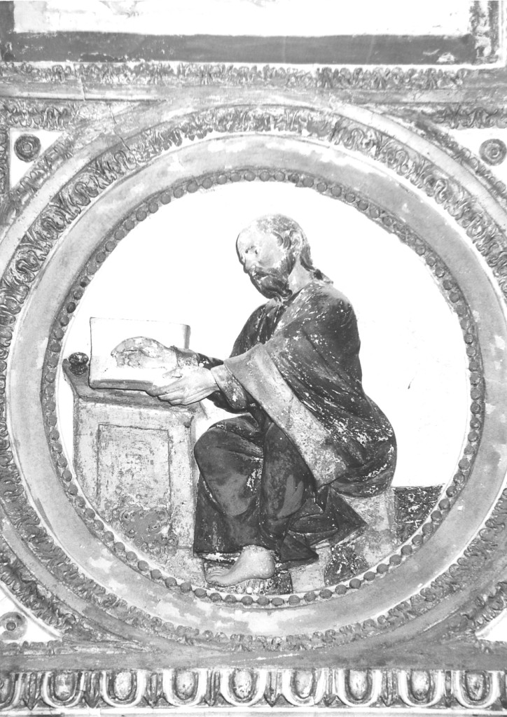 San Marco Evangelista (rilievo) di Perada D (attribuito) (sec. XVII)