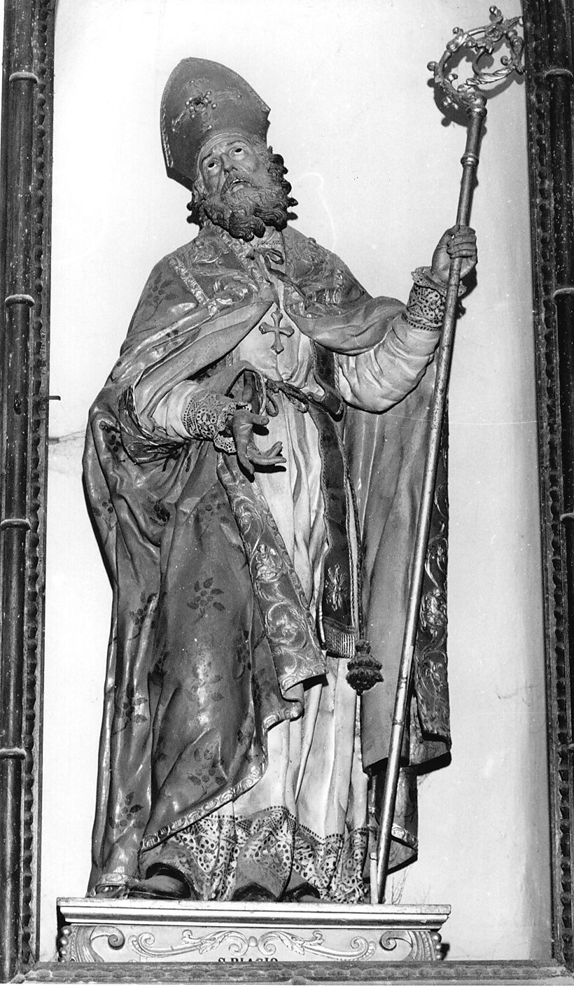 San Biagio orante (statua, opera isolata) di Falcucci Gabriele (sec. XIX)