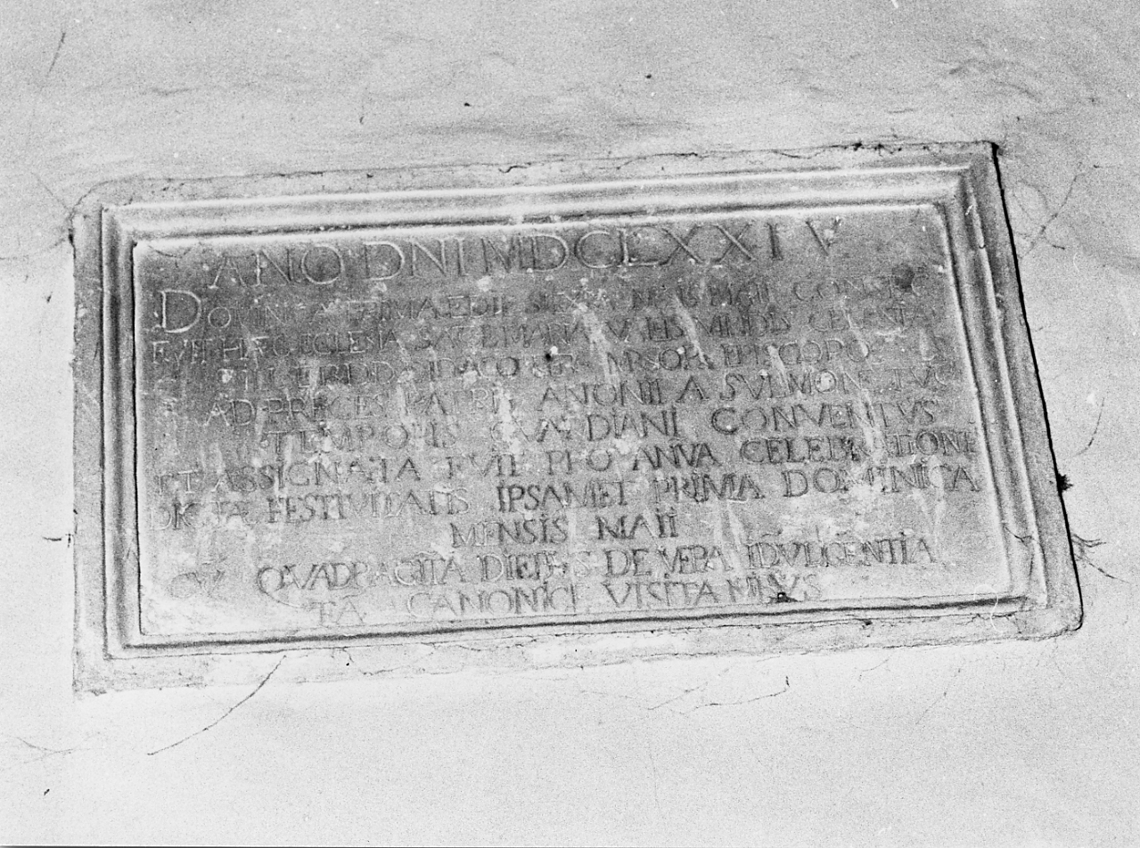 lapide - ambito Italia centrale (sec. XVII)