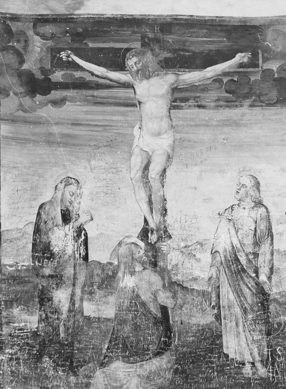 Crocifissione di Cristo (dipinto) - ambito Italia centrale (sec. XVI)