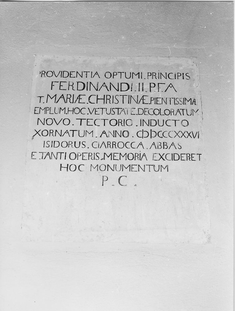 targa - ambito abruzzese (sec. XIX)