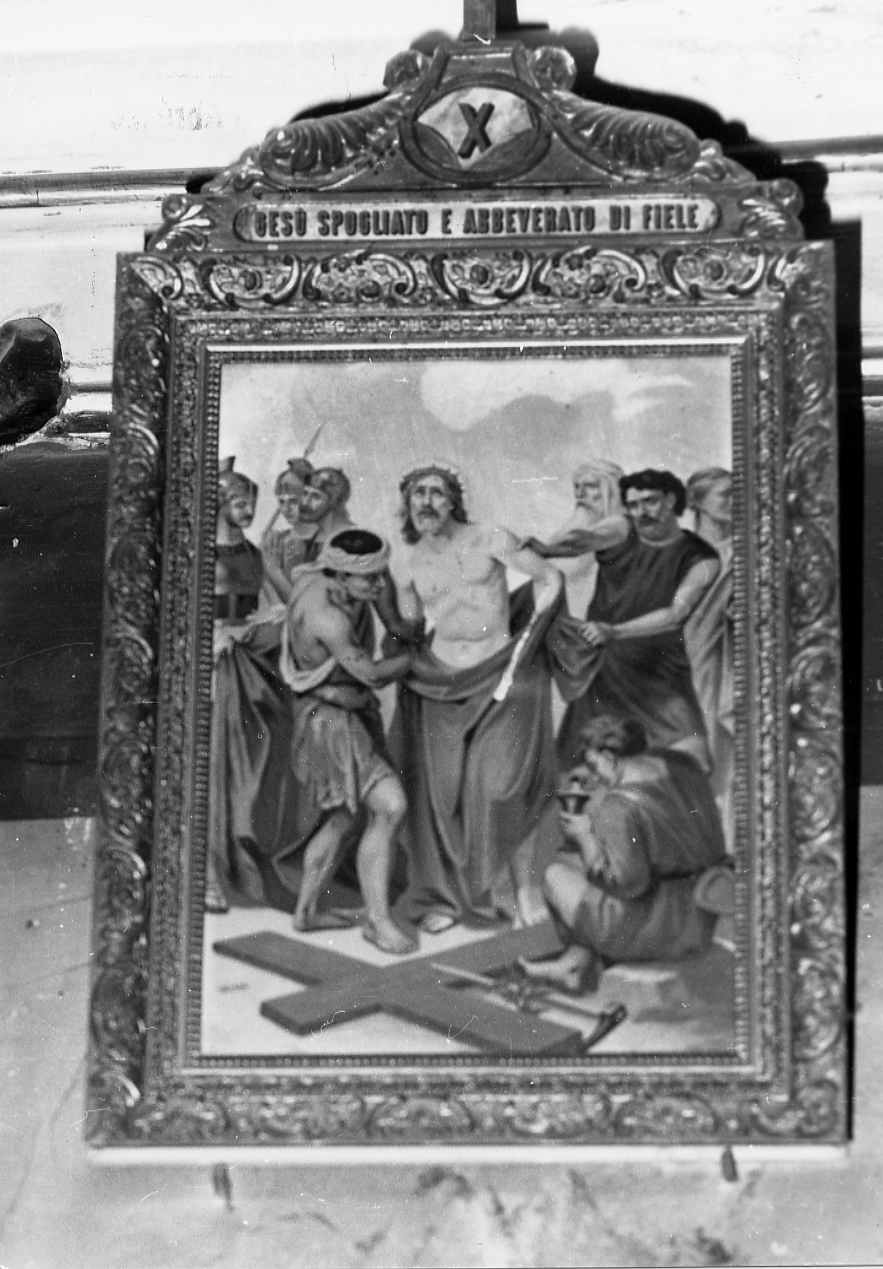 stazione X: Gesù spogliato e abbeverato di fiele (Via Crucis) - ambito Italia centrale (sec. XIX)