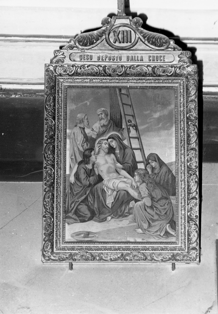 stazione XIII: Gesù deposto dalla croce (Via Crucis) - ambito Italia centrale (sec. XIX)