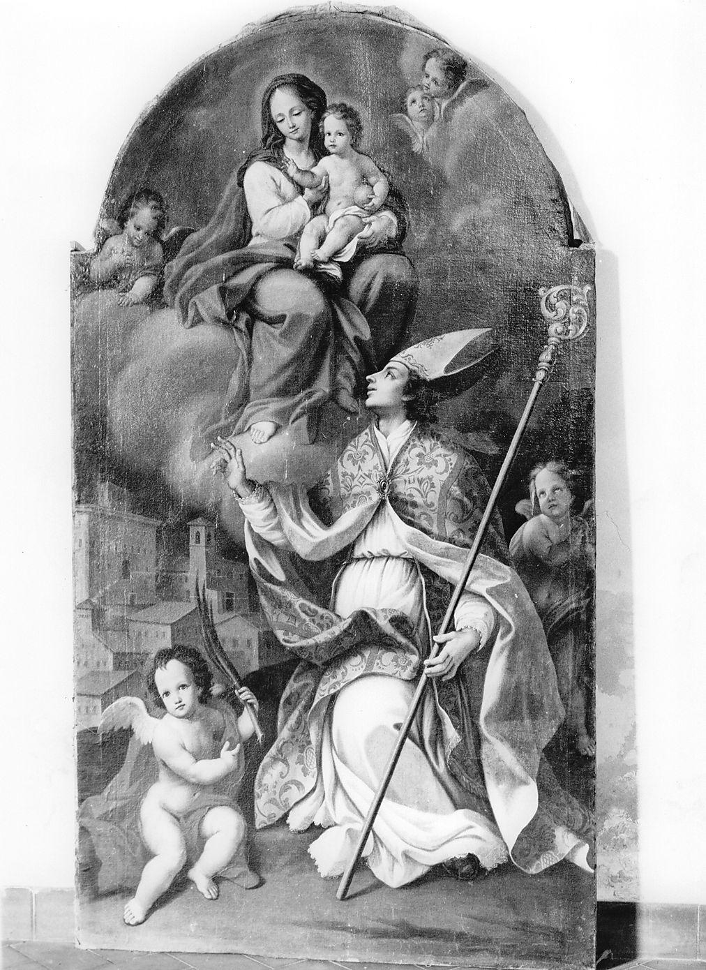 Madonna con Bambino e Sant'Emidio (dipinto) - ambito Italia centrale (fine/inizio secc. XVIII/ XIX)