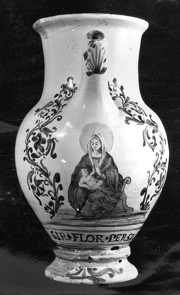 Madonna con Bambino (brocca) - manifattura Italia centrale (fine/inizio secc. XVII/ XVIII)