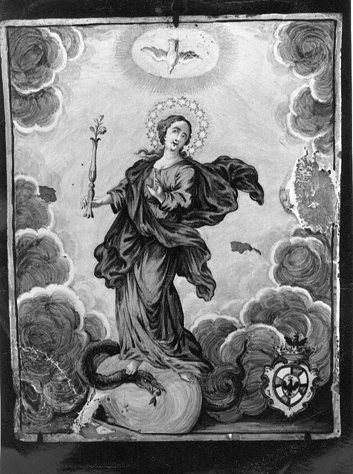 Madonna Immacolata (mattonella) di Gentili Berardino il Giovane (attribuito) (sec. XVIII)