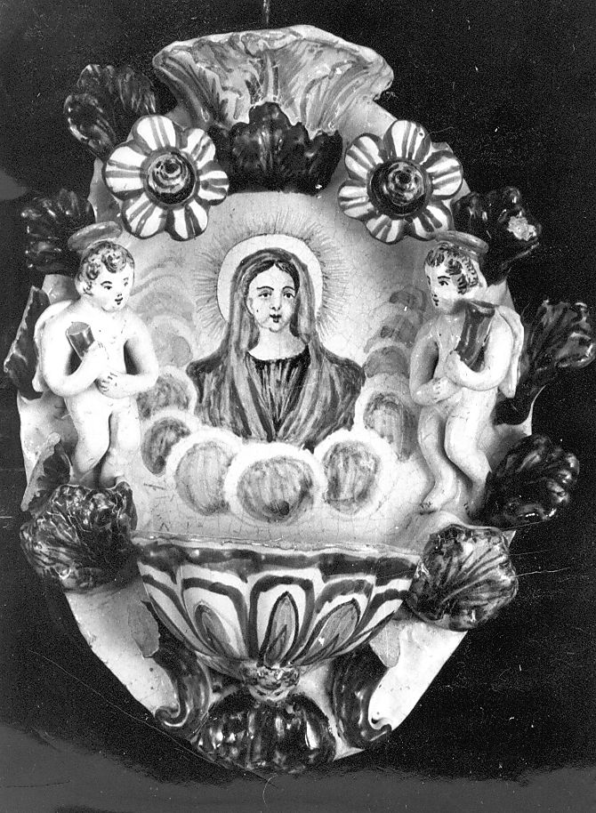 Madonna (acquasantiera da parete) - manifattura Italia centrale (sec. XVIII)