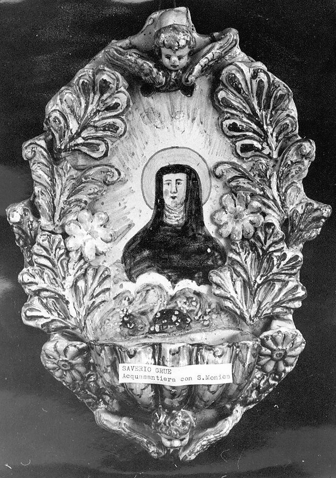 Santa monaca (acquasantiera da parete) - manifattura Italia centrale (fine sec. XVII)