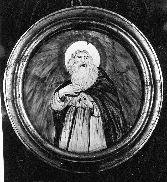 Sant'Antonio Abate (tondo) - manifattura Italia centrale (sec. XVII)