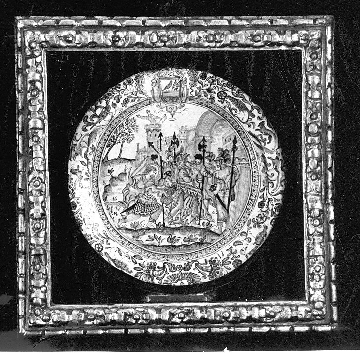 soggeto storico (piatto) di Grue Francesco (attribuito) (sec. XVII)