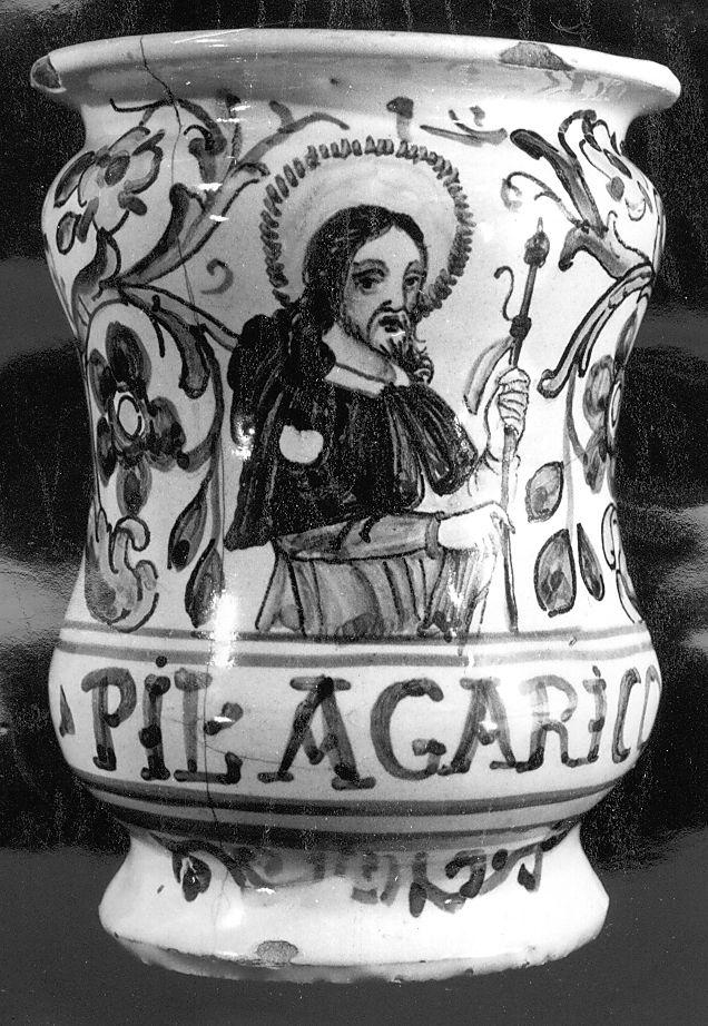 San Giacomo il Maggiore (vaso da farmacia) - manifattura Italia centrale (sec. XVII)