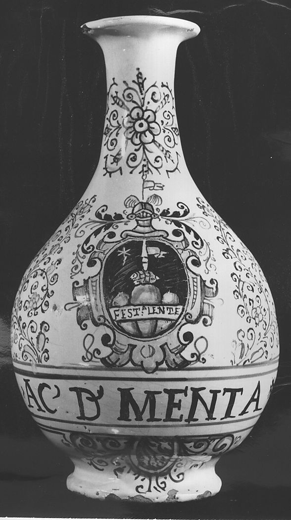 stemma (bottiglia) - manifattura Italia centrale (sec. XVII)