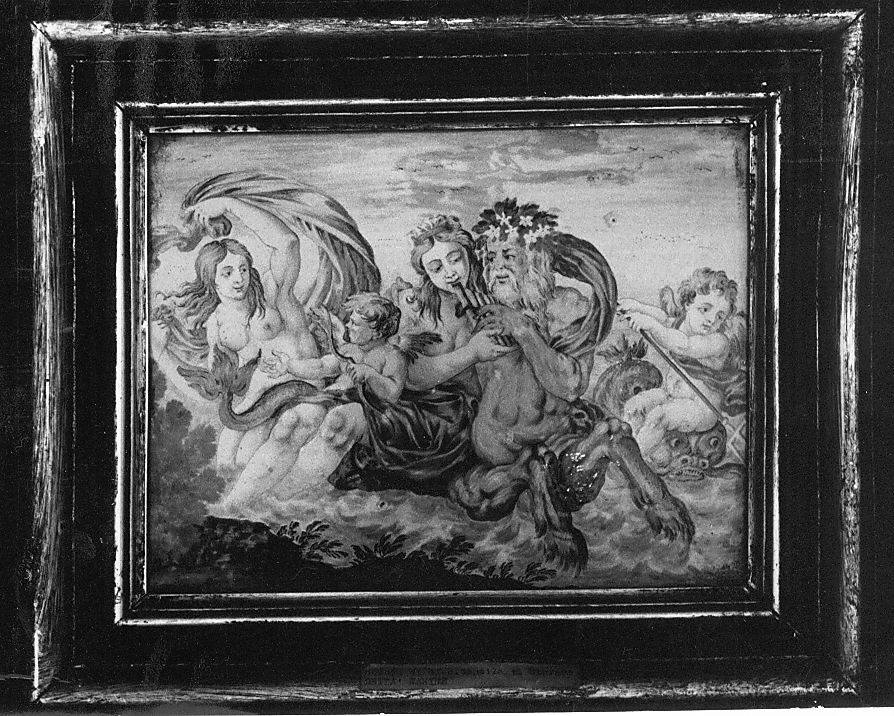 divinità marine (mattonella) di Gentili Carmine (attribuito) (sec. XVIII)