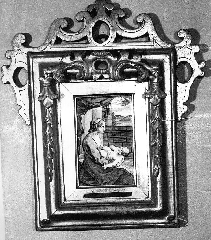 La Madonnina, Madonna con Bambino (mattonella) di Gentili Carmine (attribuito) (sec. XVIII)