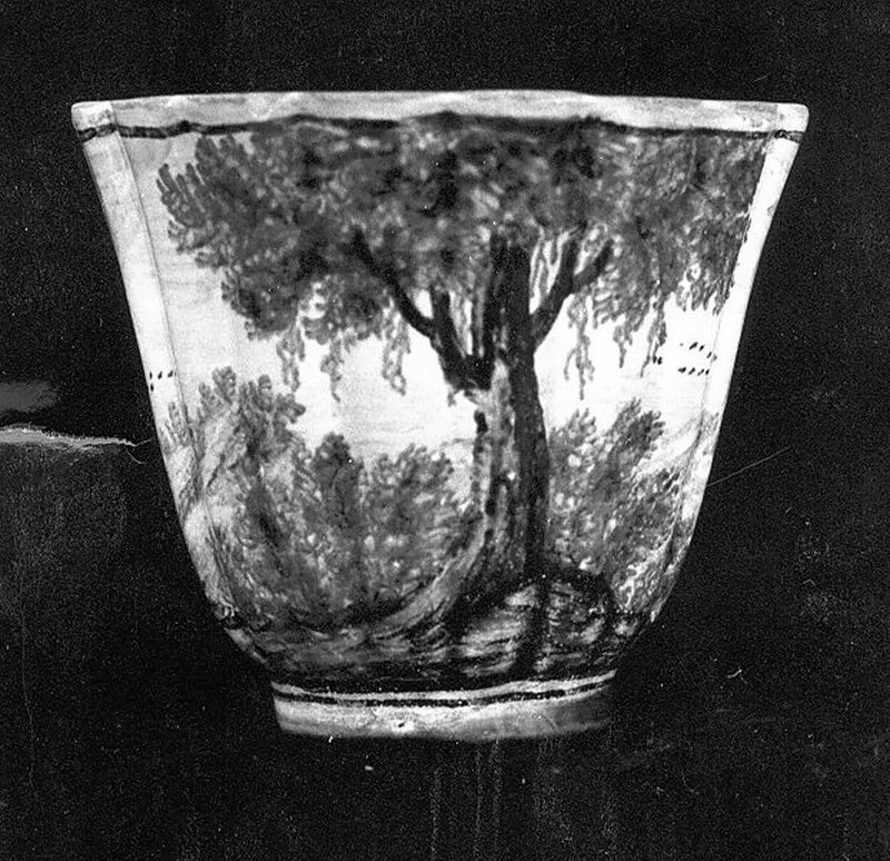 paesaggio (tazzina) - manifattura Italia centrale (metà sec. XVIII)