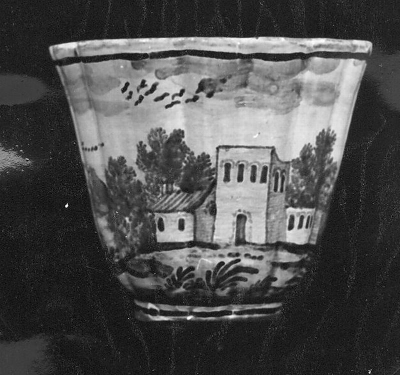 paesaggio (tazzina) - manifattura Italia centrale (metà sec. XVIII)