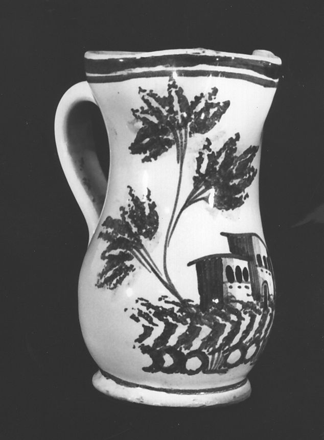 paesaggio con architetture (boccale) - manifattura Italia centrale (sec. XVIII)