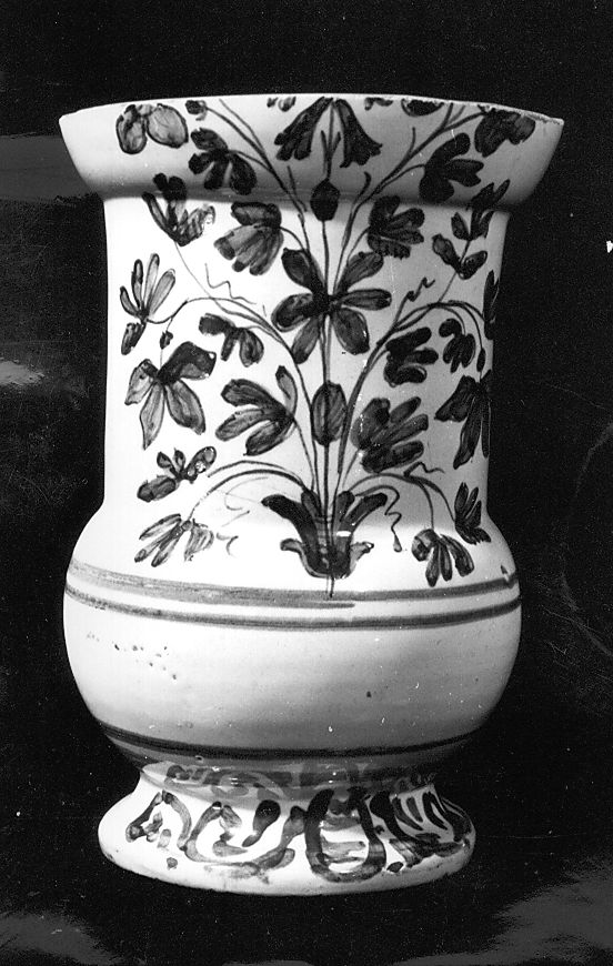 motivi decorativi floreali (vaso da farmacia) - manifattura Italia centrale (sec. XVIII)