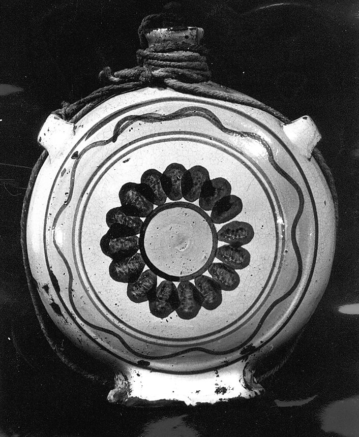 motivi decorativi (fiaschetta) - manifattura Italia centrale (inizio sec. XVIII)