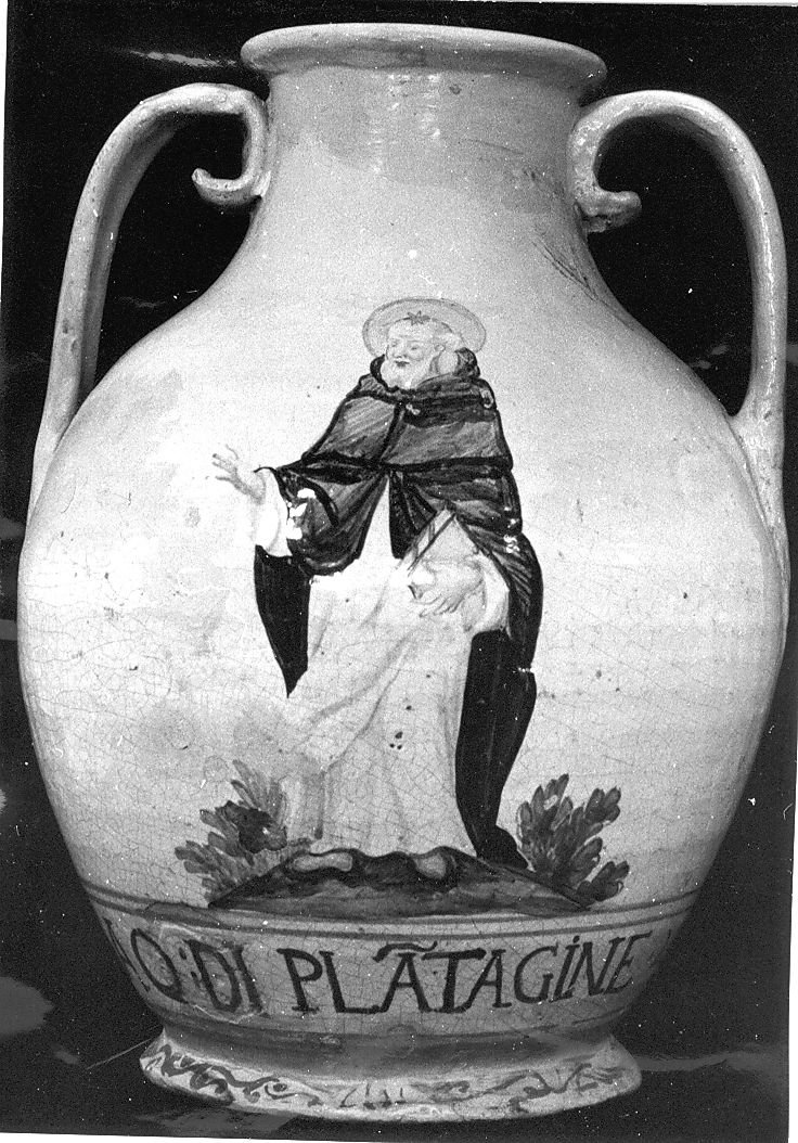 Santo domenicano (vaso) di Grue Francesco Antonio Saverio (scuola) (sec. XVIII)