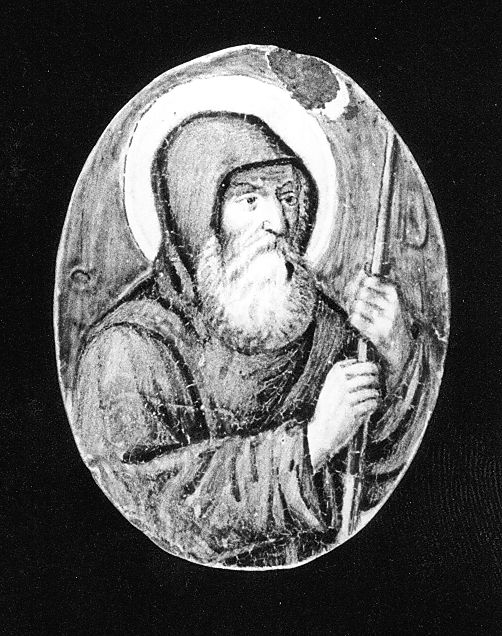 Sant'Antonio Abate (piastrina) - manifattura Italia centrale (sec. XVIII)