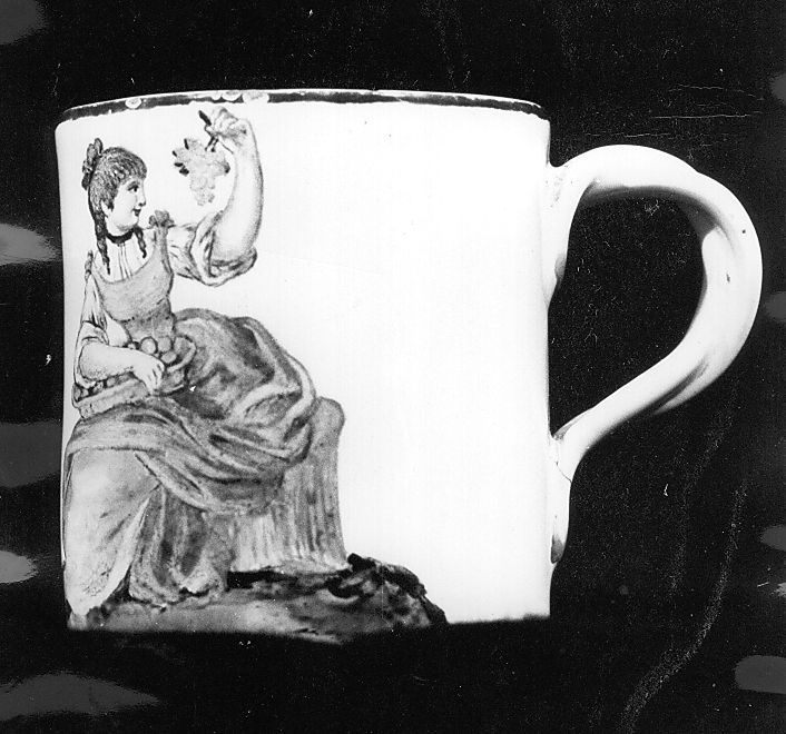 allegoria dell'autunno (tazzina, elemento d'insieme) di Fuina Gesualdo (attribuito) (fine/inizio secc. XVIII/ XIX)