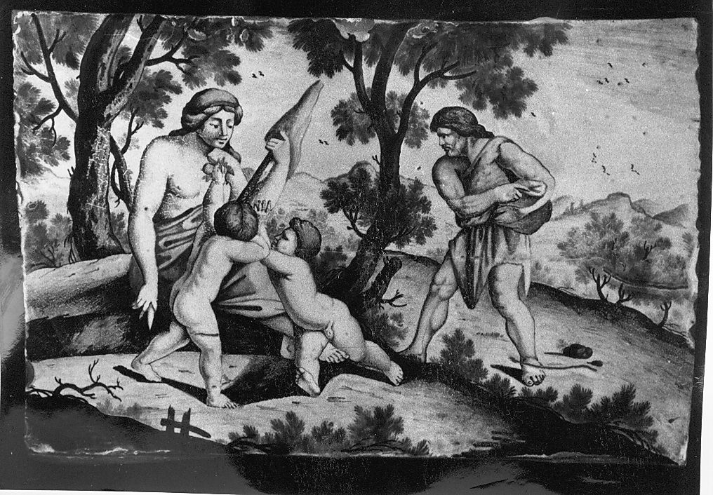 famiglia di Adamo (mattonella) di Terchi Bartolomeo (attribuito) (sec. XVIII)