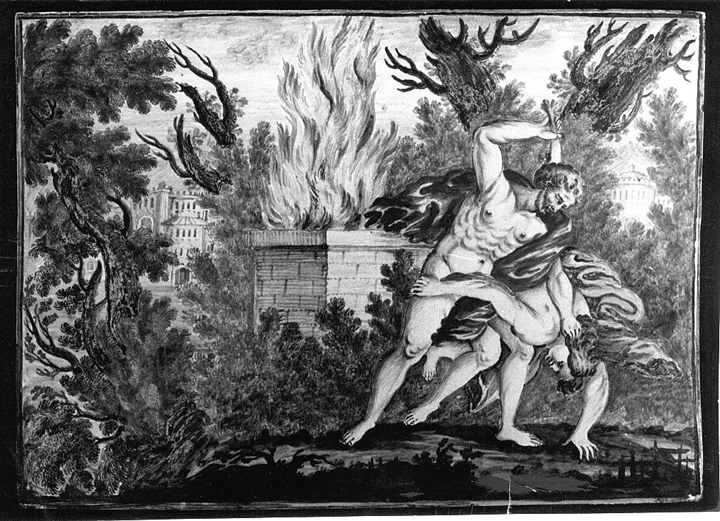 Giuditta e Oloferne (mattonella) di Gentili Giacomo il Giovane (attribuito) (sec. XVIII)