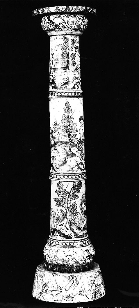 motivi decorativi floreali (colonnina portavaso) - manifattura Italia centrale (fine/inizio secc. XVIII/ XIX)