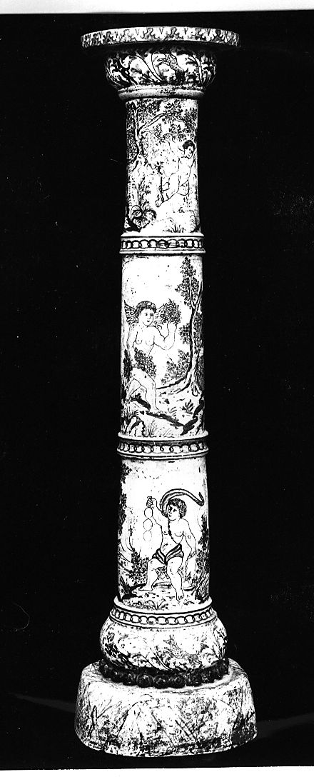 motivi decorativi floreali (colonnina portavaso) - manifattura Italia centrale (fine/inizio secc. XVIII/ XIX)