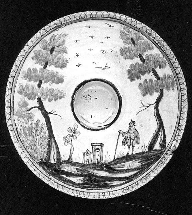 paesaggio (portachicchera) - manifattura Italia centrale (sec. XVIII)