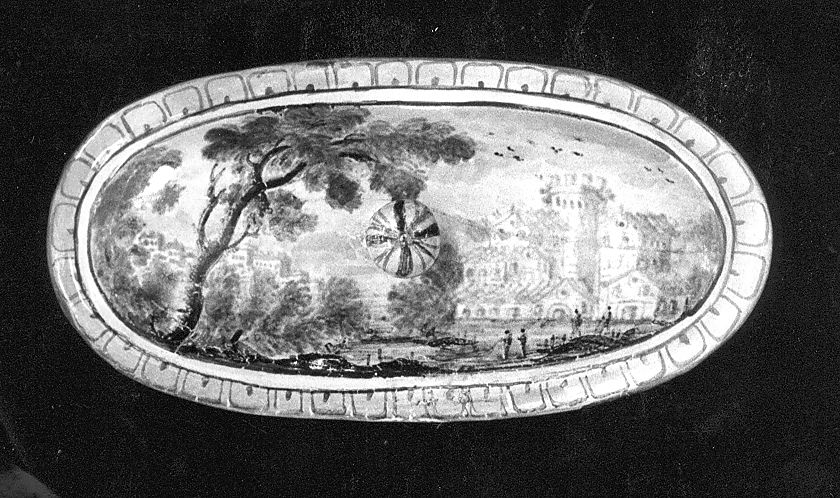 paesaggio (coperchio) - manifattura Italia centrale (sec. XVIII)