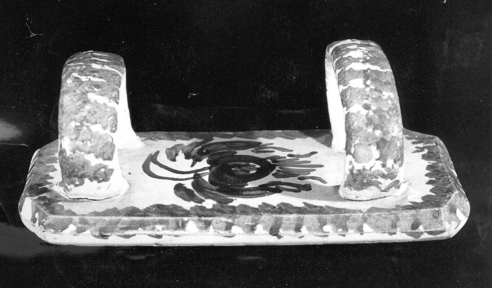 motivi decorativi floreali (schiacciapatate) - manifattura Italia centrale (sec. XIX)