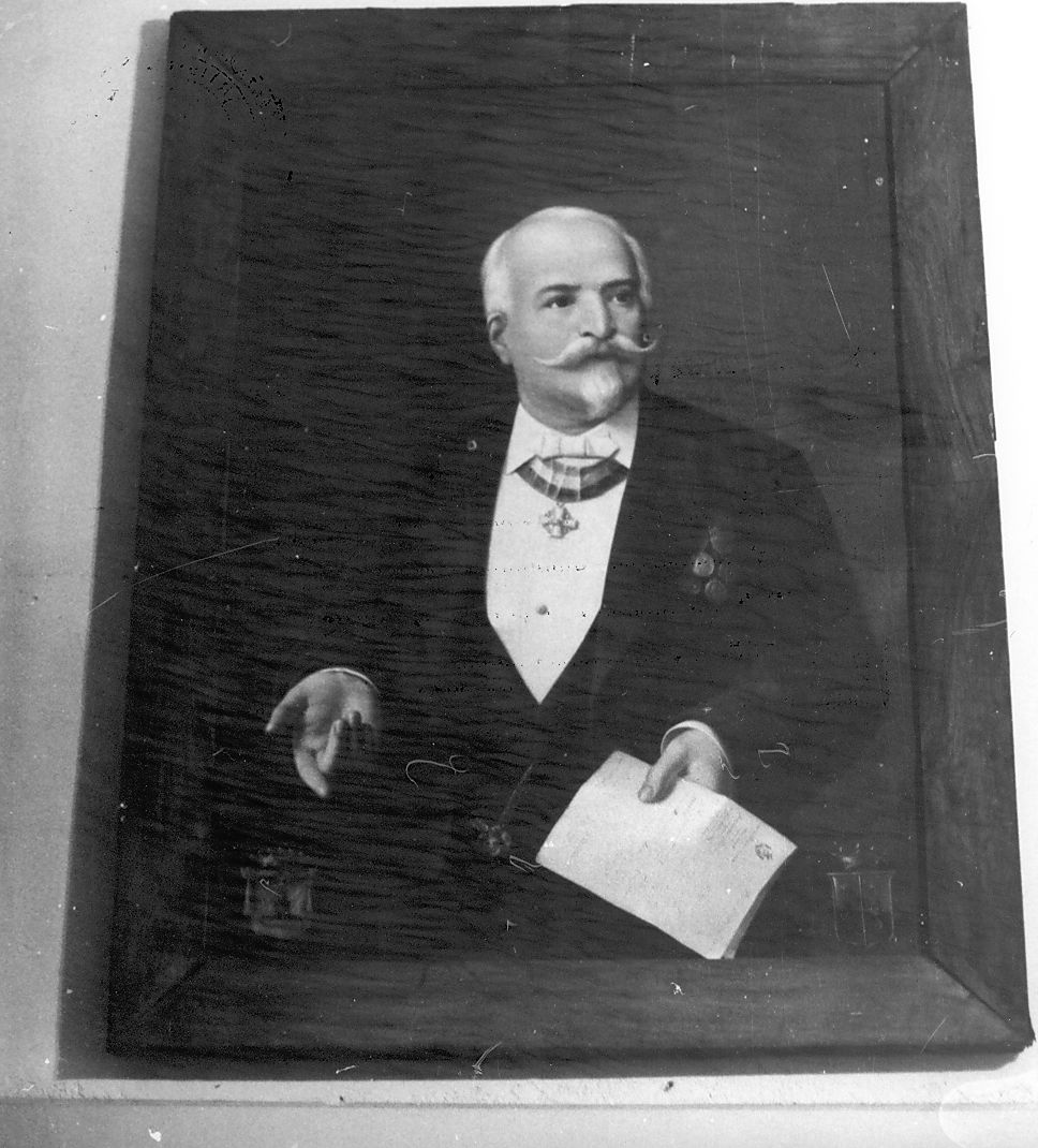 ritratto di nobiluomo della famiglia Olivieri, ritratto d'uomo (dipinto) di Marchiani Enrico (ultimo quarto sec. XIX)