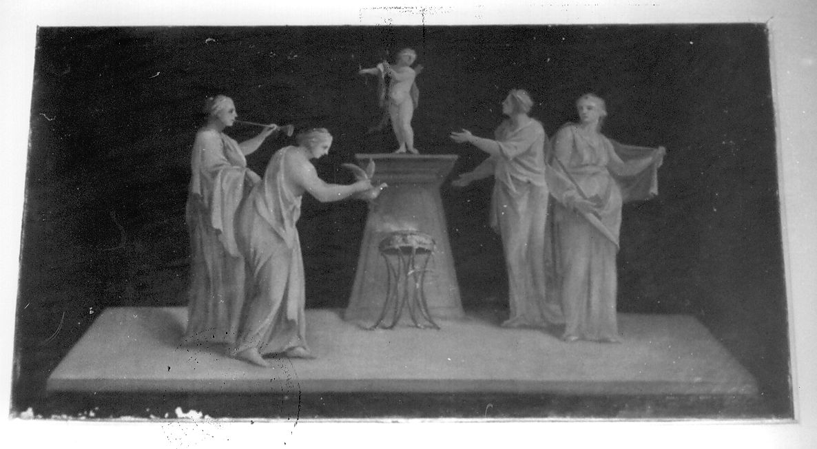 Cupido e le Muse (dipinto) - ambito romano (fine/inizio secc. XVIII/ XIX)