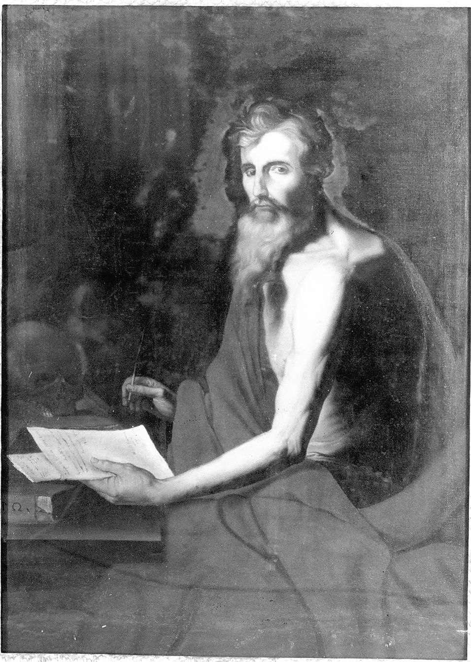 San Girolamo (dipinto) di Bellafonte Giuseppe (attribuito) (sec. XIX)