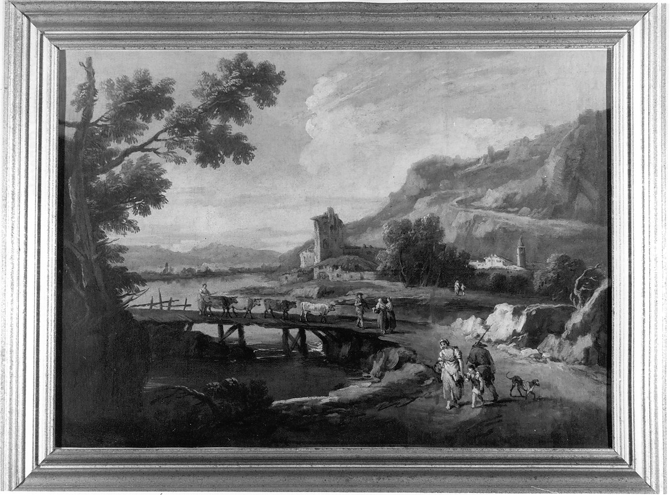 paesaggio (dipinto) - ambito napoletano (sec. XVII)