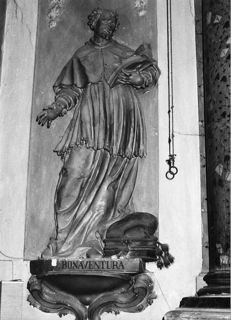 San Bonaventura (scultura, elemento d'insieme) di Rizza G (attribuito), Piazzoli Carlo (attribuito) (sec. XVIII)