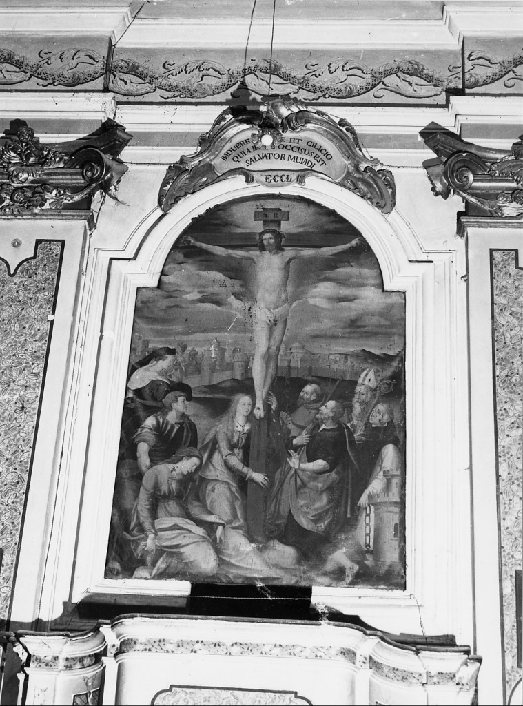 crocifissione di Cristo (dipinto) - ambito napoletano (fine/inizio secc. XVI/ XVII)