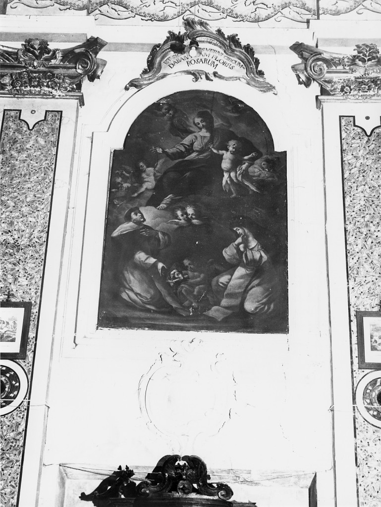 Madonna del Rosario con San Domenico e Santa Caterina da Siena (dipinto) - ambito napoletano (fine/inizio secc. XVII/ XVIII)