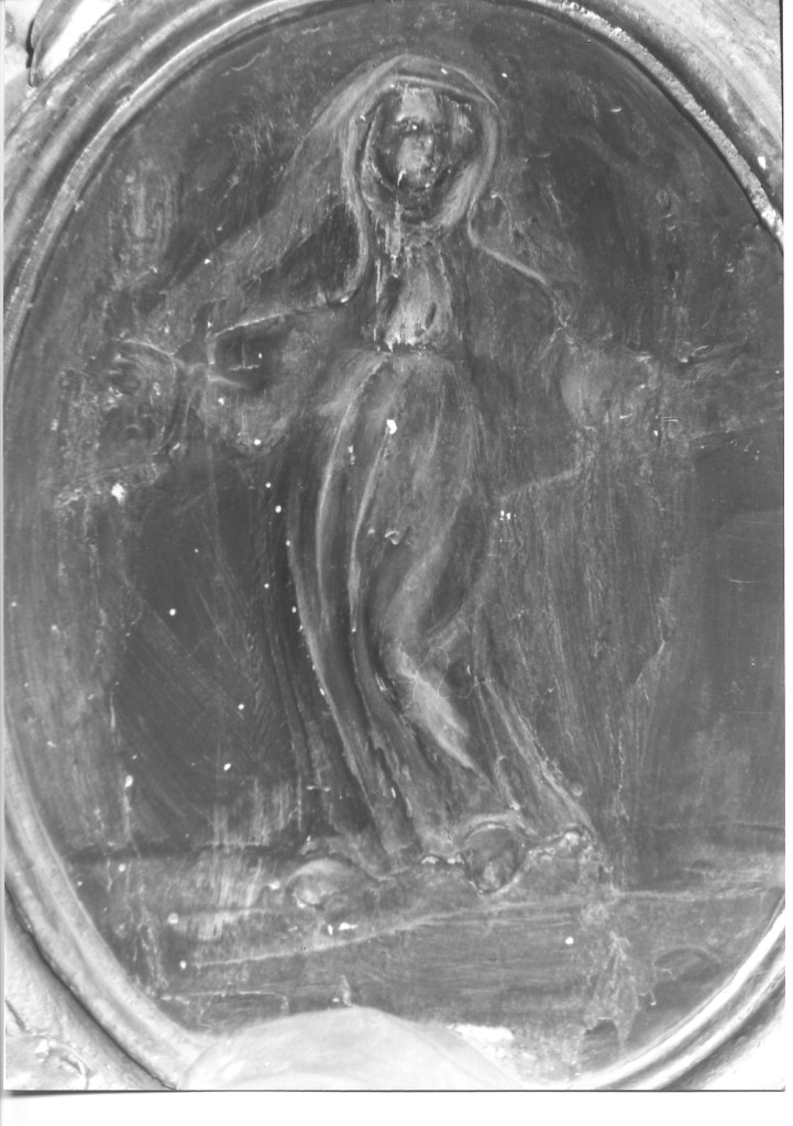 figura femminile (medaglione) - ambito abruzzese (fine sec. XVIII)